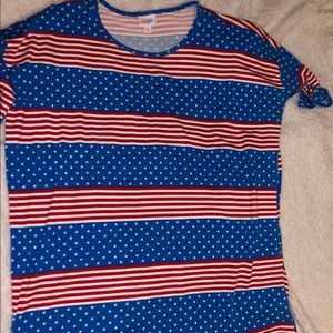 Lularoe Irma patriotic medium runs big